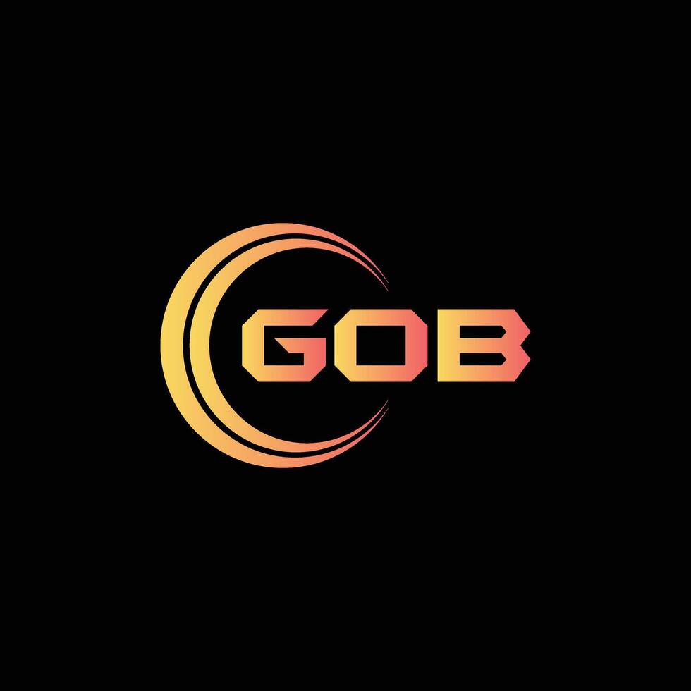 gob kreativ Brief Schild Logo Design vektor