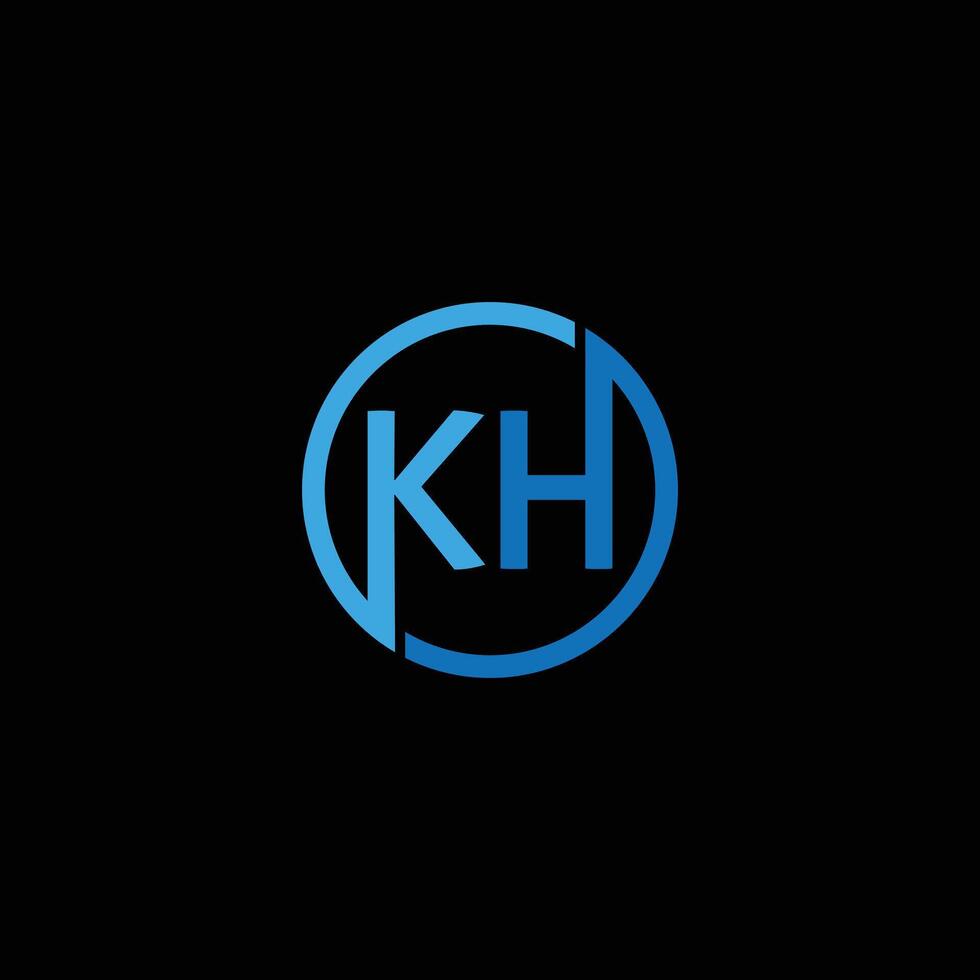 kh Schild Logo Design vektor