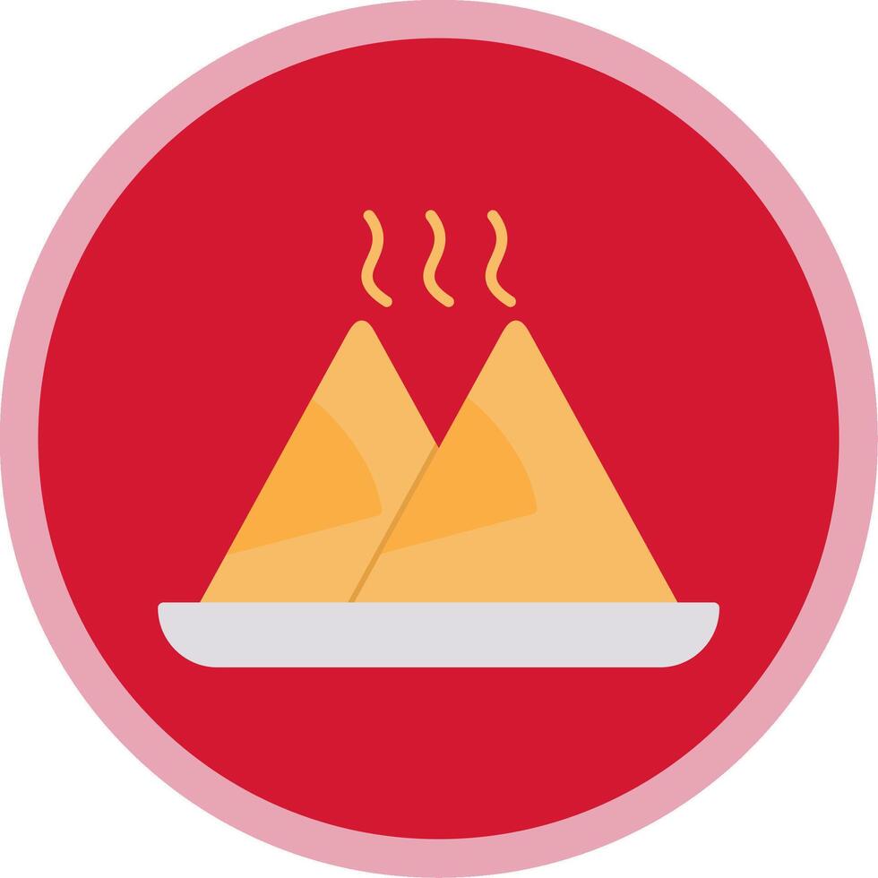 Samosa eben multi Kreis Symbol vektor