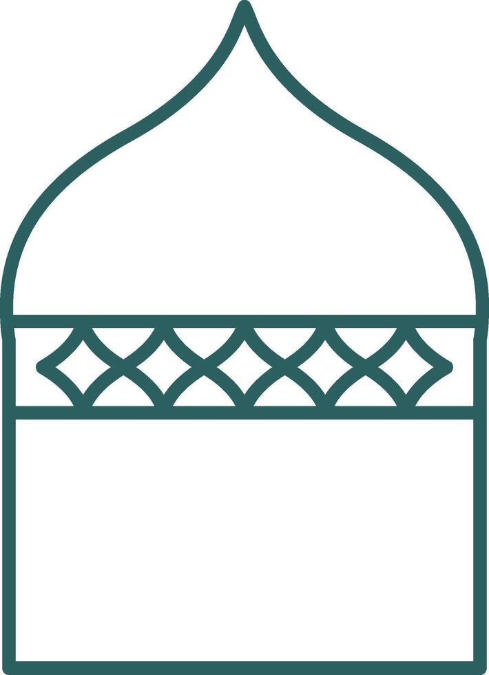 islamisch die Architektur Linie Gradient runden Ecke Symbol vektor