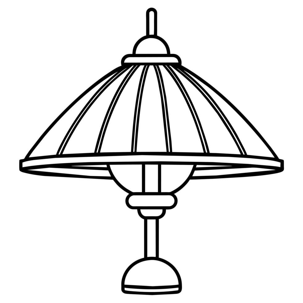 Lampe Gliederung Illustration Digital Färbung Buch Seite Linie Kunst Zeichnung vektor