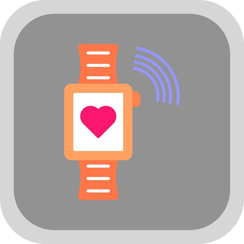 Smartwatch eben runden Ecke Symbol vektor