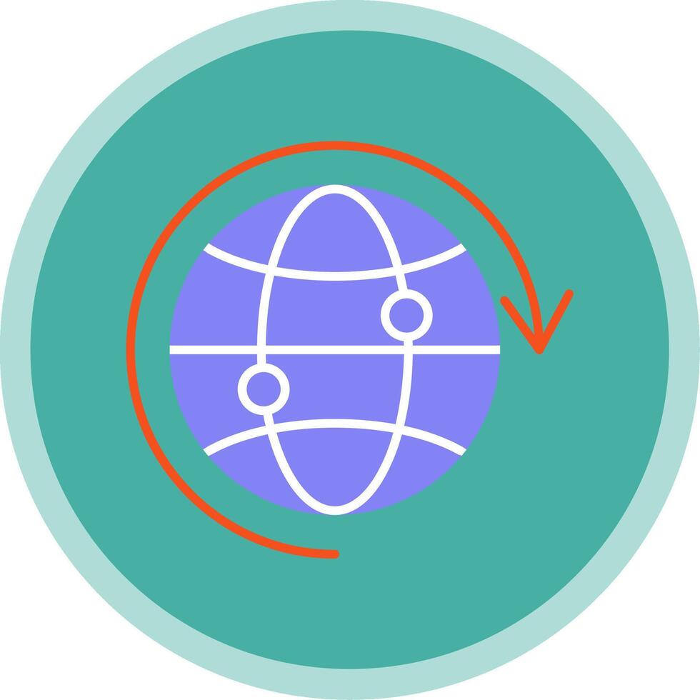 internet platt mång cirkel ikon vektor