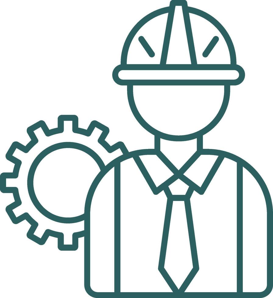 Ingenieur Linie Gradient runden Ecke Symbol vektor