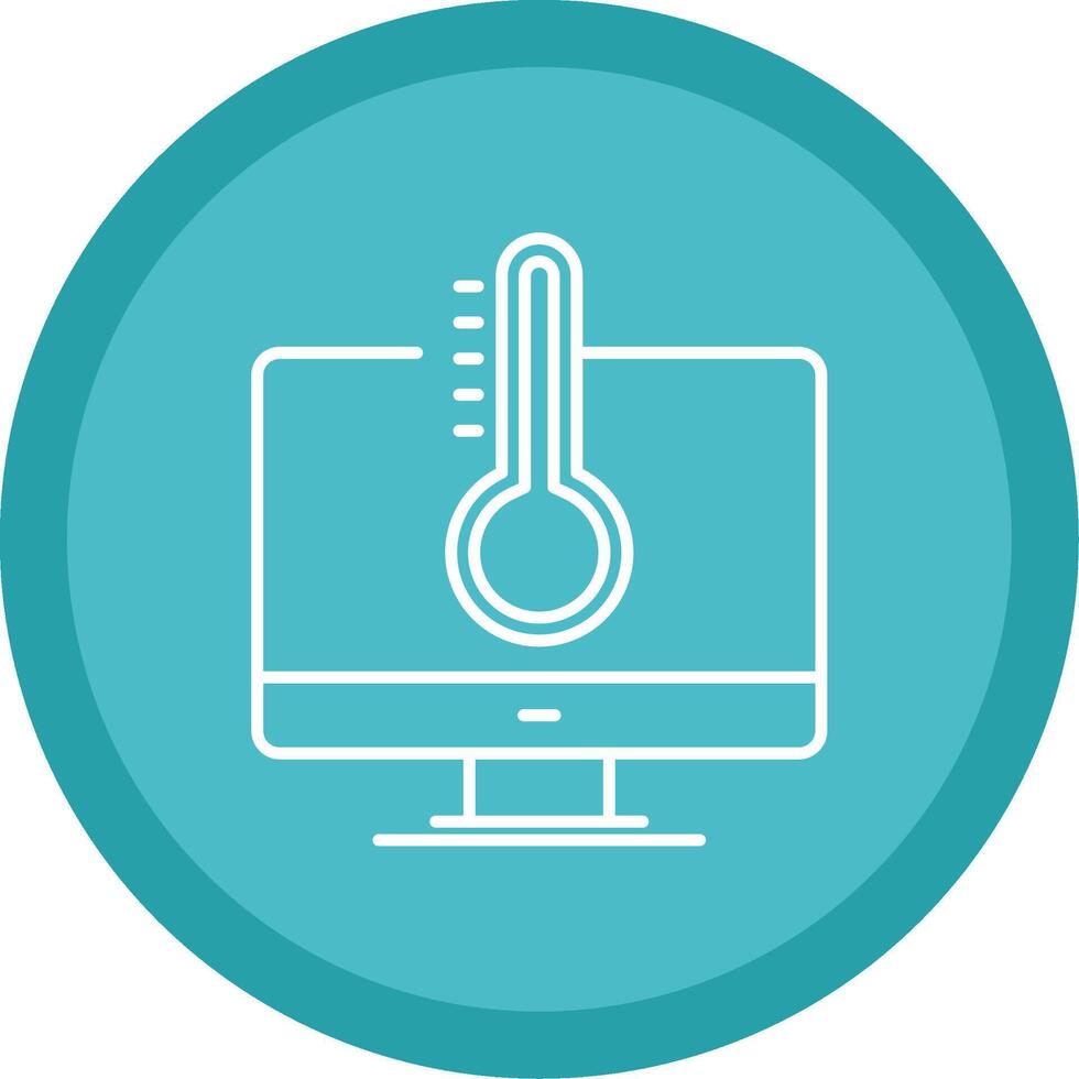 Temperatur Linie multi Kreis Symbol vektor