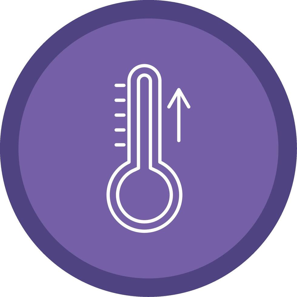 steigend Temperatur Linie multi Kreis Symbol vektor