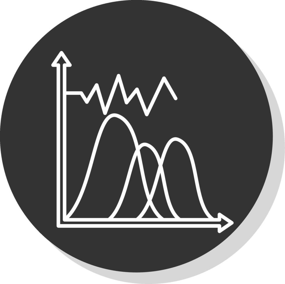 Welle Diagramm Linie grau Kreis Symbol vektor