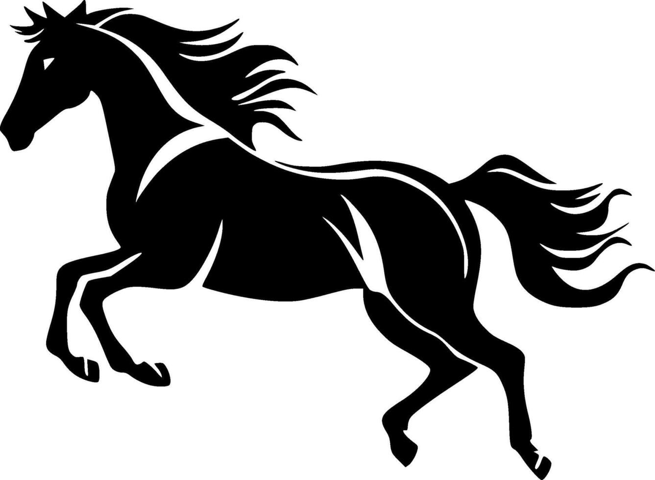 Pferd, minimalistisch und einfach Silhouette - - Illustration vektor
