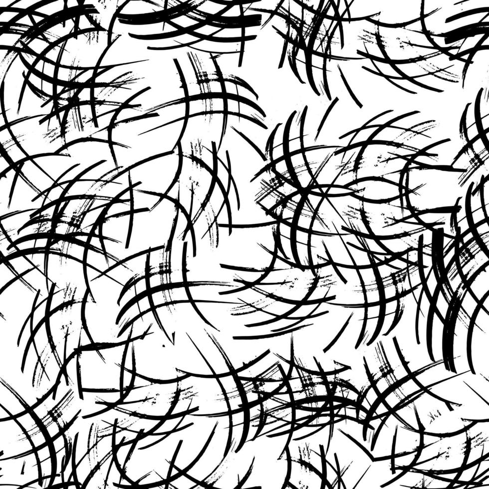 abstrakt sömlös vektor mönster kaotiska böjda linjer i olika färger på kontrasterande bakgrund