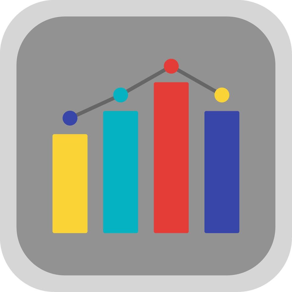 Graph eben runden Ecke Symbol vektor