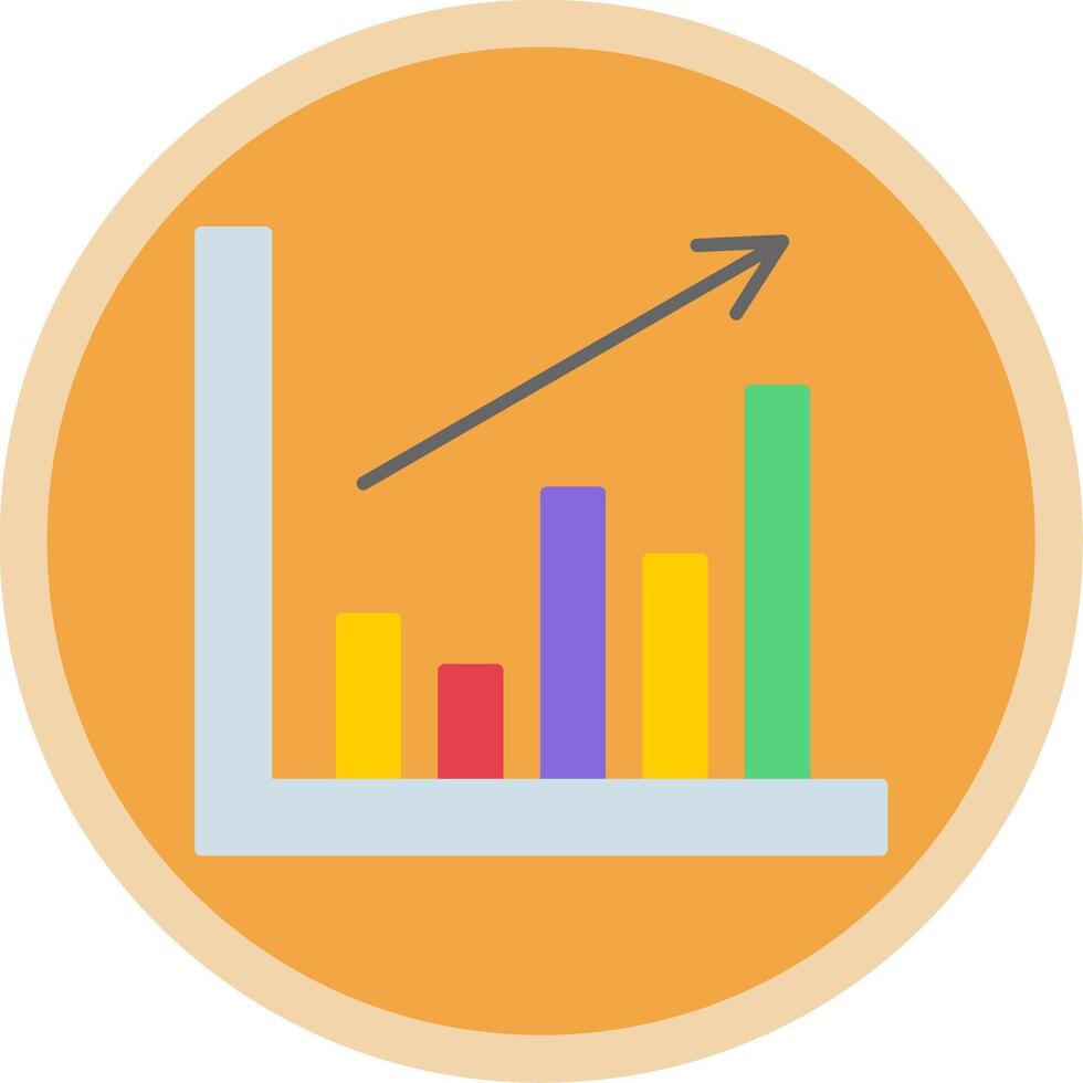 bar Diagram platt mång cirkel ikon vektor