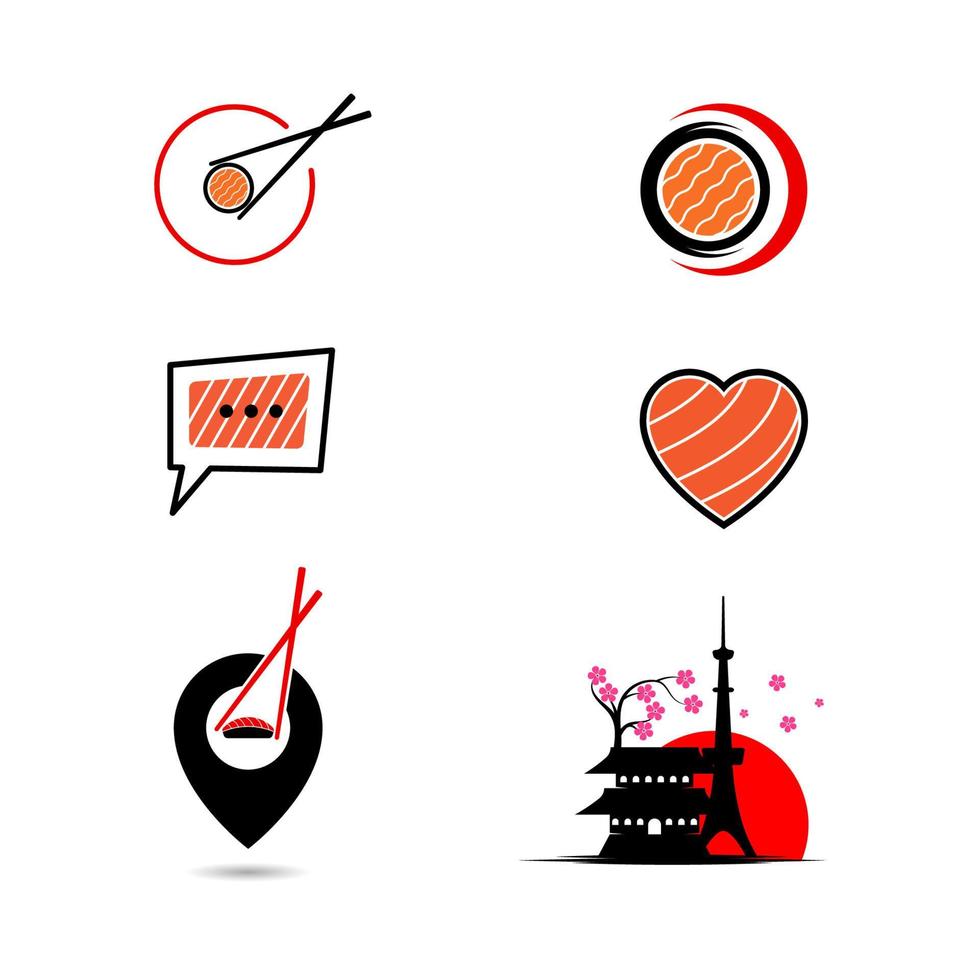 sushi japan vektor ikon design illustration