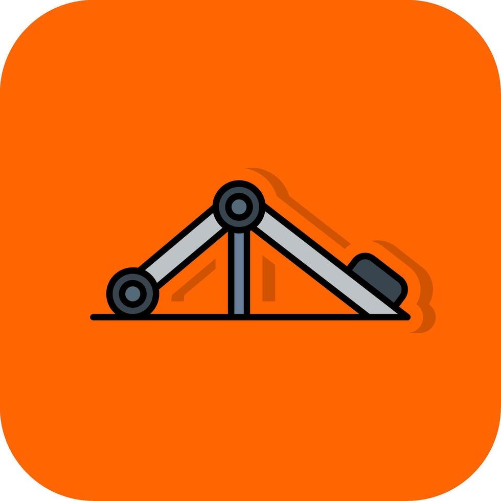 Drücken Sie Simulator gefüllt Orange Hintergrund Symbol vektor