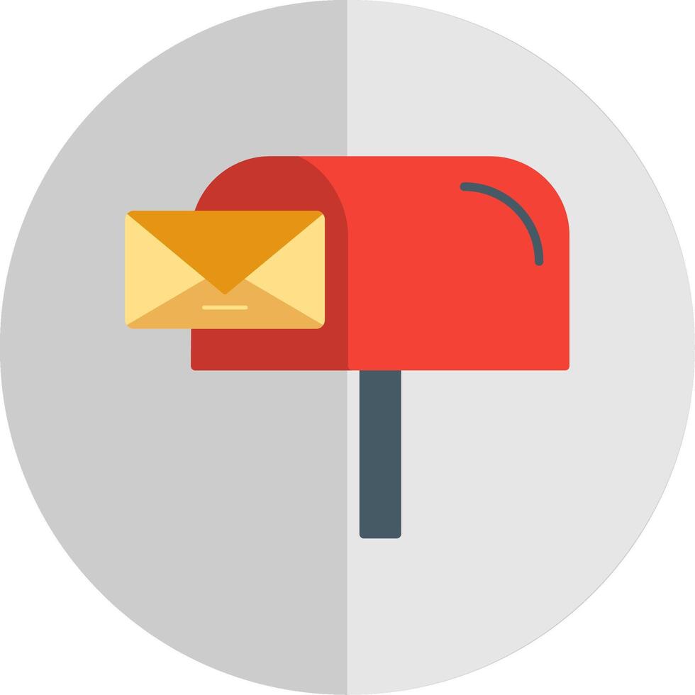 Mail Box eben Rahmen Symbol vektor