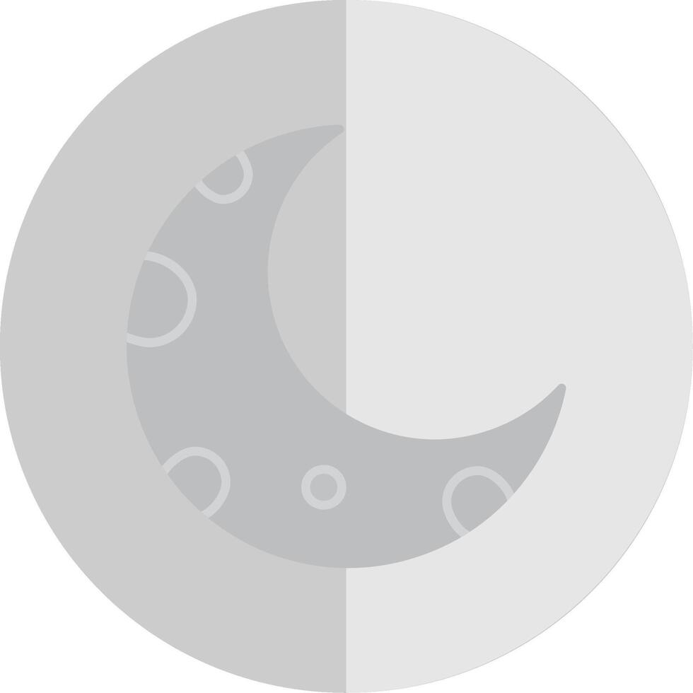 halv måne platt skala ikon vektor