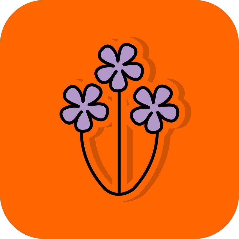 galnare fylld orange bakgrund ikon vektor
