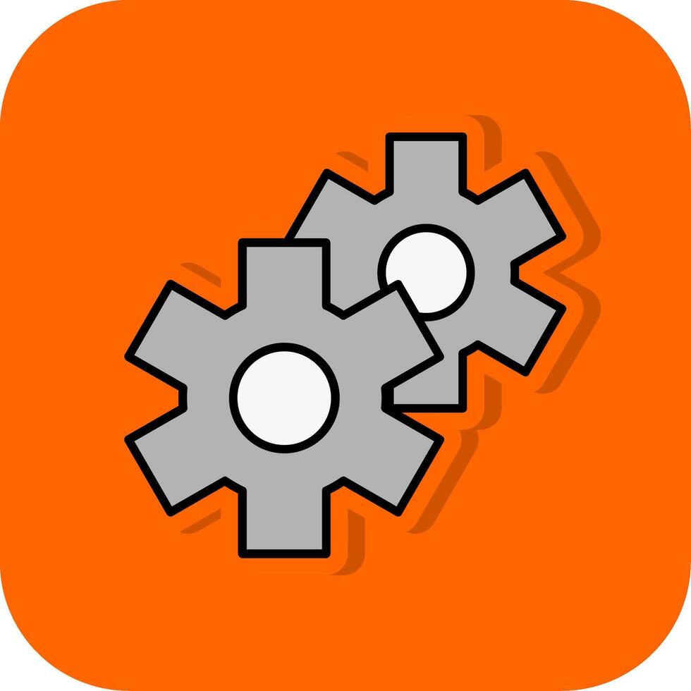 Rahmen gefüllt Orange Hintergrund Symbol vektor