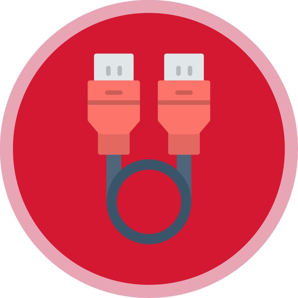 USB Kabel eben multi Kreis Symbol vektor