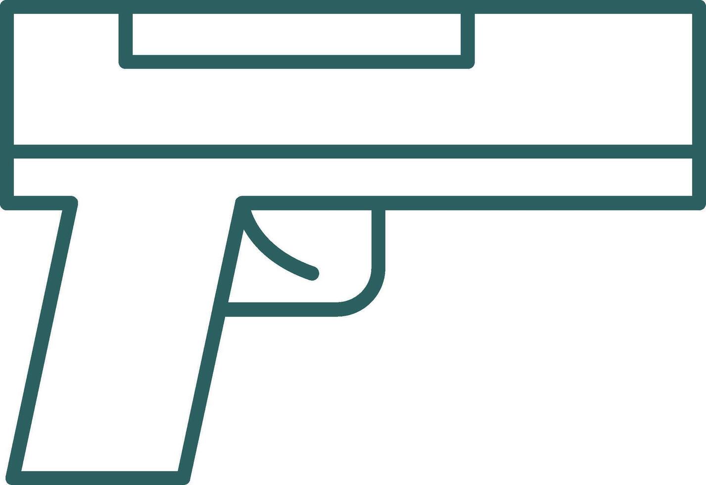 Gewehr Linie Gradient runden Ecke Symbol vektor