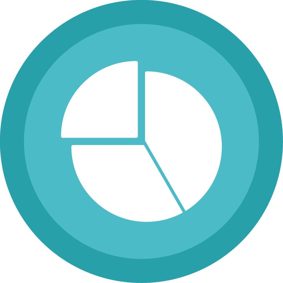paj Diagram glyf mång cirkel ikon vektor