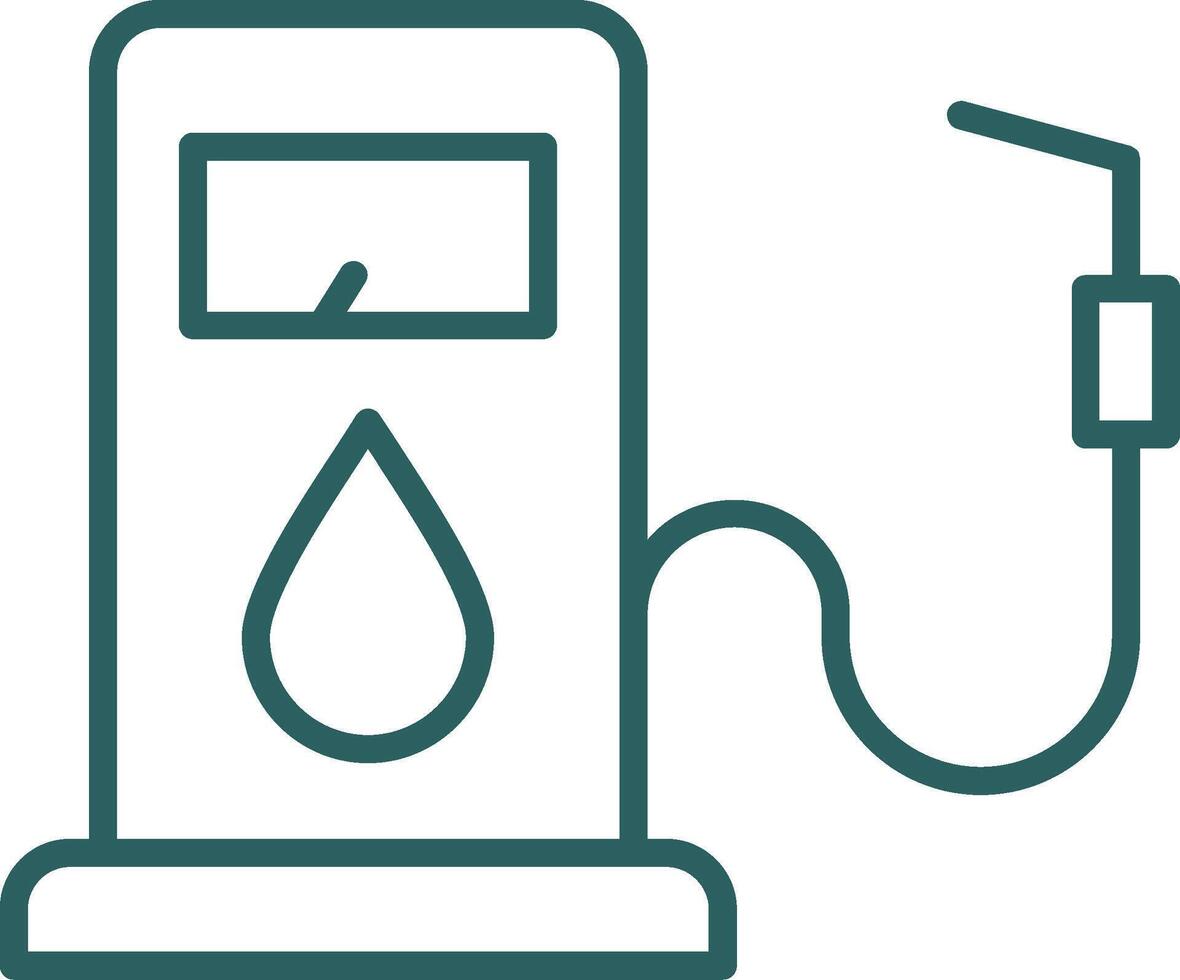 Gas Pumpe Linie Gradient runden Ecke Symbol vektor