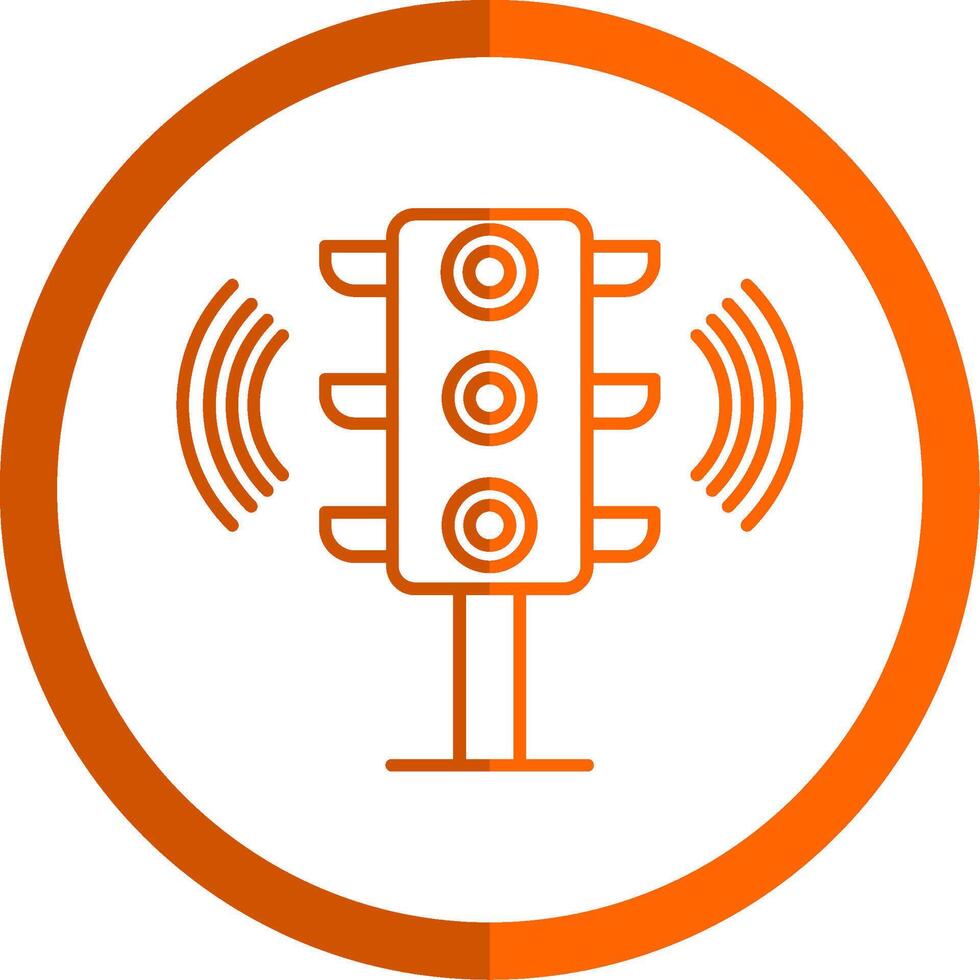 der Verkehr Signal Linie Orange Kreis Symbol vektor