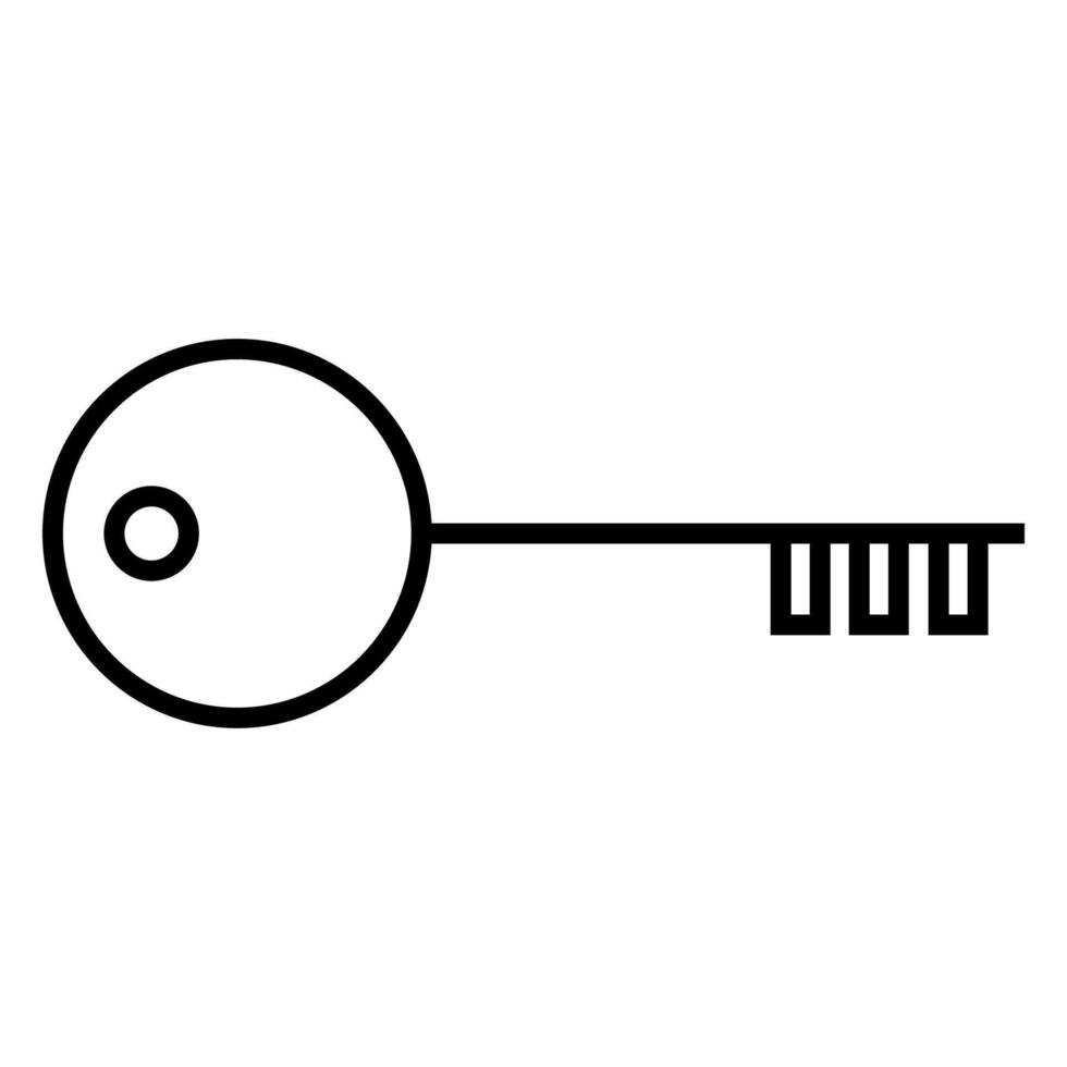 Schlüssel Symbol auf Weiß Hintergrund vektor