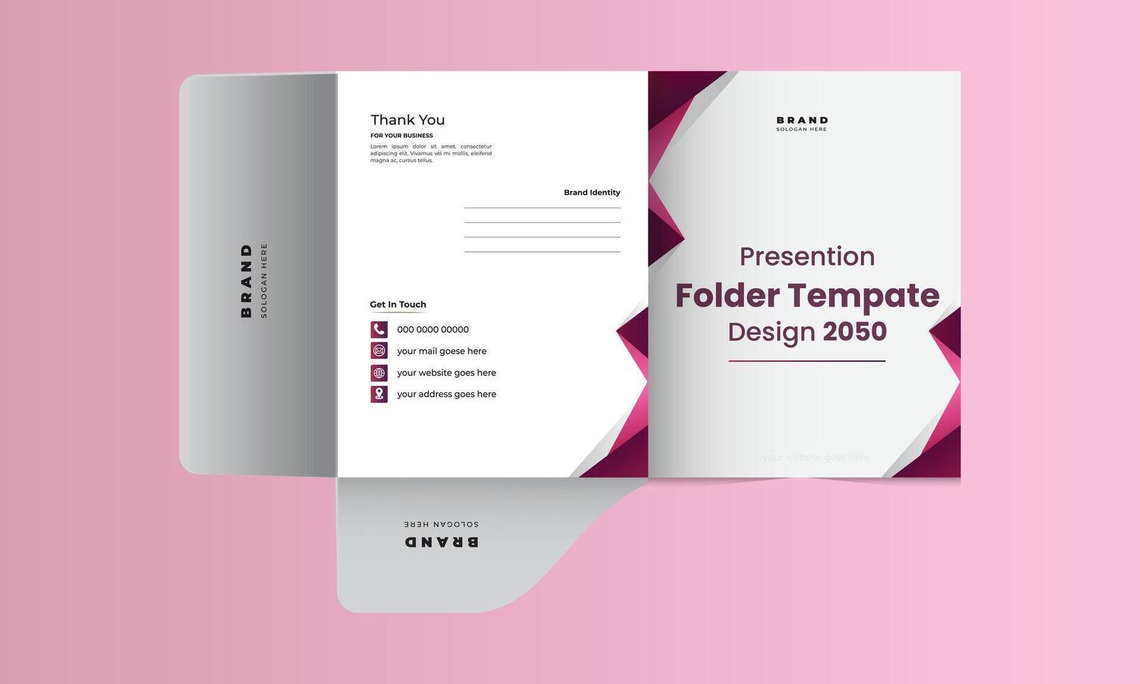 omslag design för mapp, broschyr, katalog, layout för placering av foton och text, kreativ modern design fri vektor