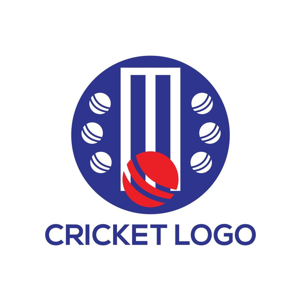 Cricket-Logo-Design vektor