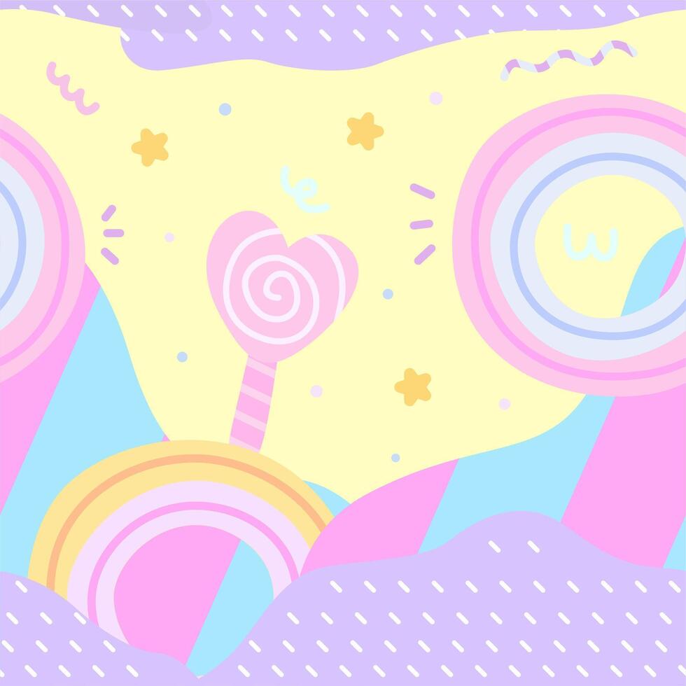 süß Süßigkeiten Pastell- mädchenhaft nahtlos Hintergrund zum Kinder Hintergrund vektor