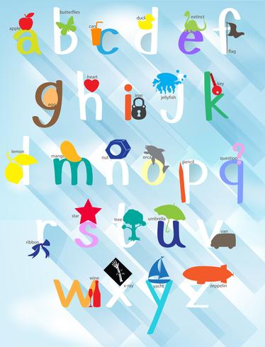 Plakatgestaltung für englische Alphabete vektor
