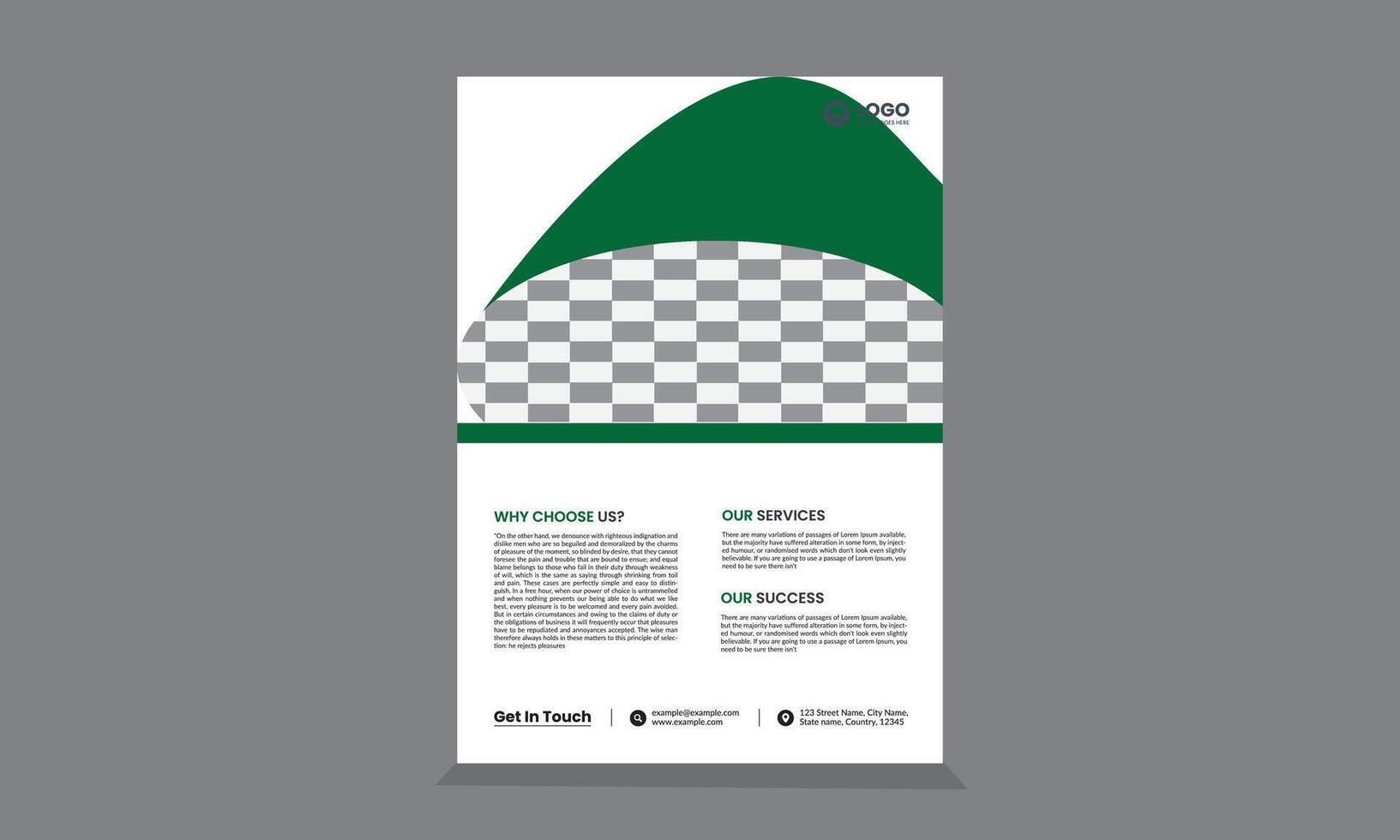 Poster Flyer Pamphlet Broschüre Startseite Design Layout Raum zum Foto Hintergrund, Vorlage im a4 Größe vektor