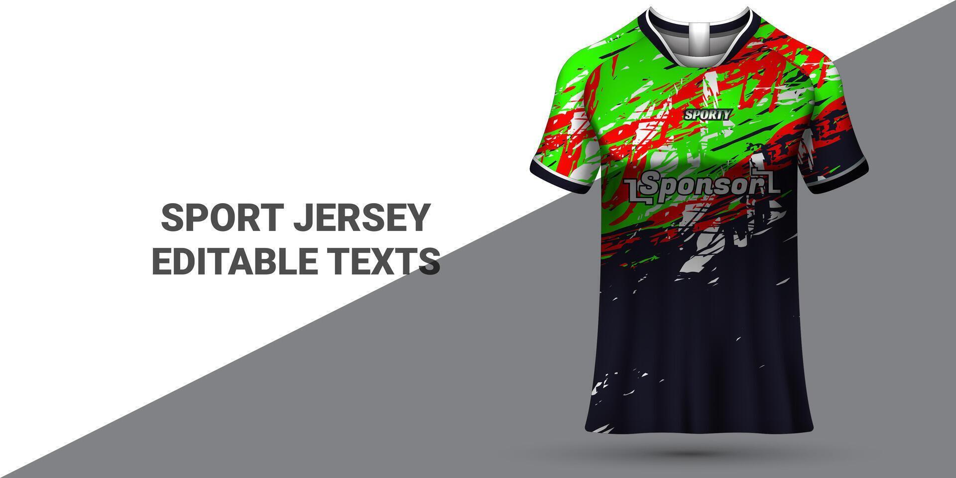 Sport Jersey Vorlage Sport T-Shirt Design Sport Jersey Design Uniform Konzept vektor