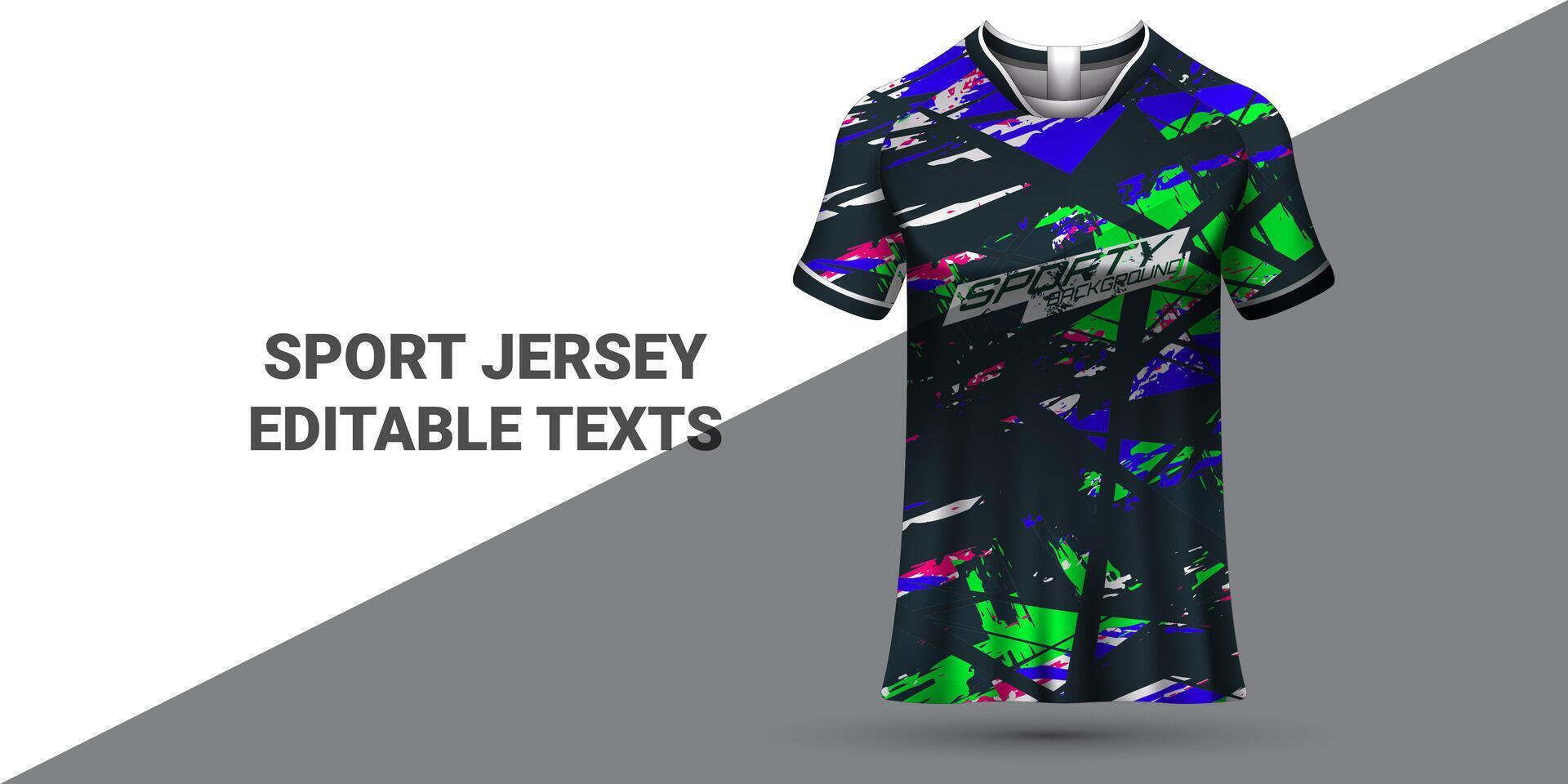 Sport Jersey Vorlage Sport T-Shirt Design Sport Jersey Design Uniform Konzept vektor