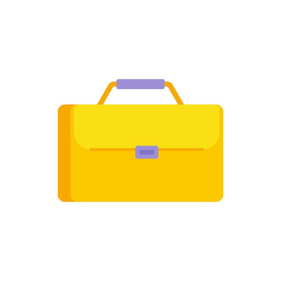 gul företag portfölj med hantera isometrisk illustration. kontor bagage portfölj vektor