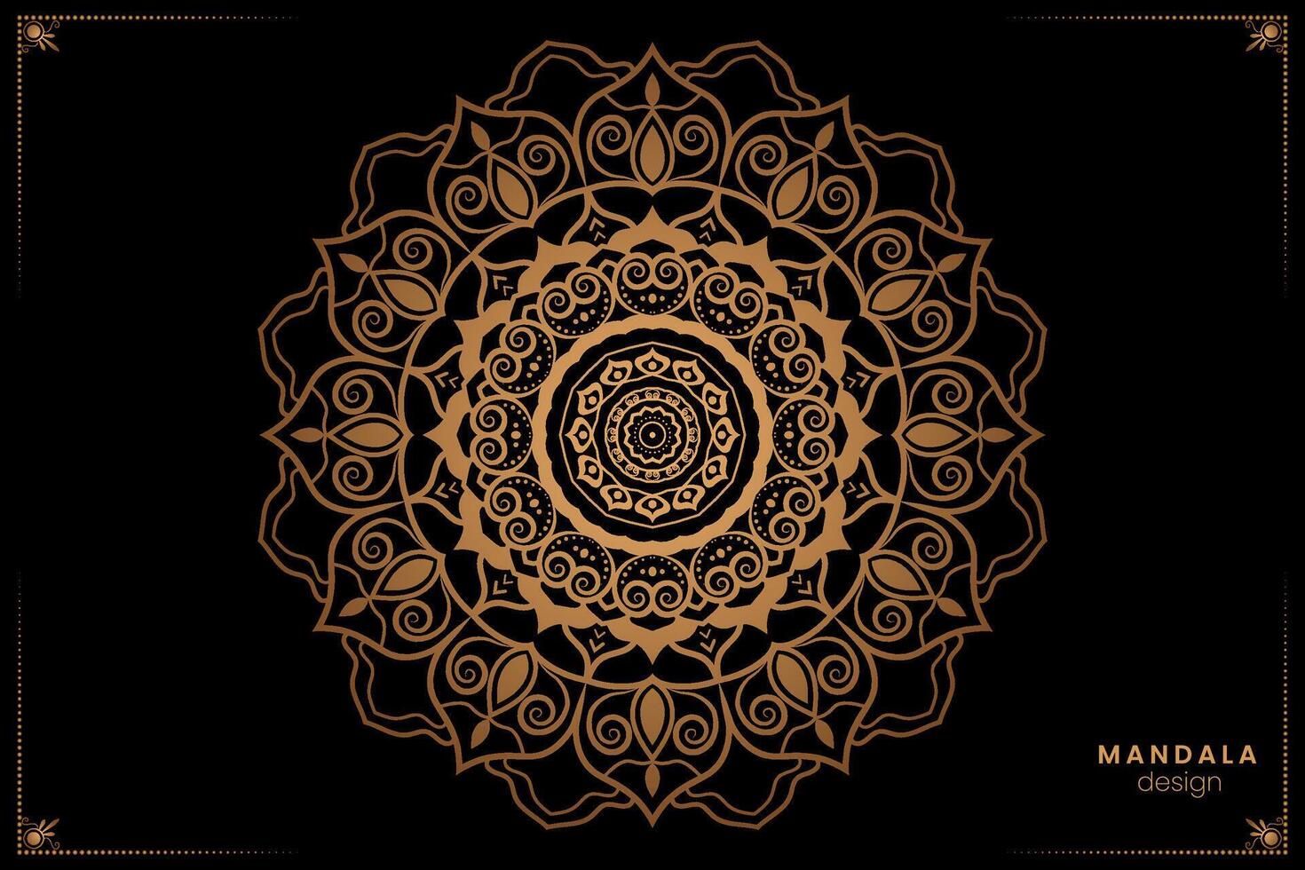 geometrisch Blumen- Mandala Design, aufwendig ethnisch orientalisch Stil im Format zum Färbung Buch, geeignet zum mehndi, Textilien, Plakate und Tätowierungen vektor