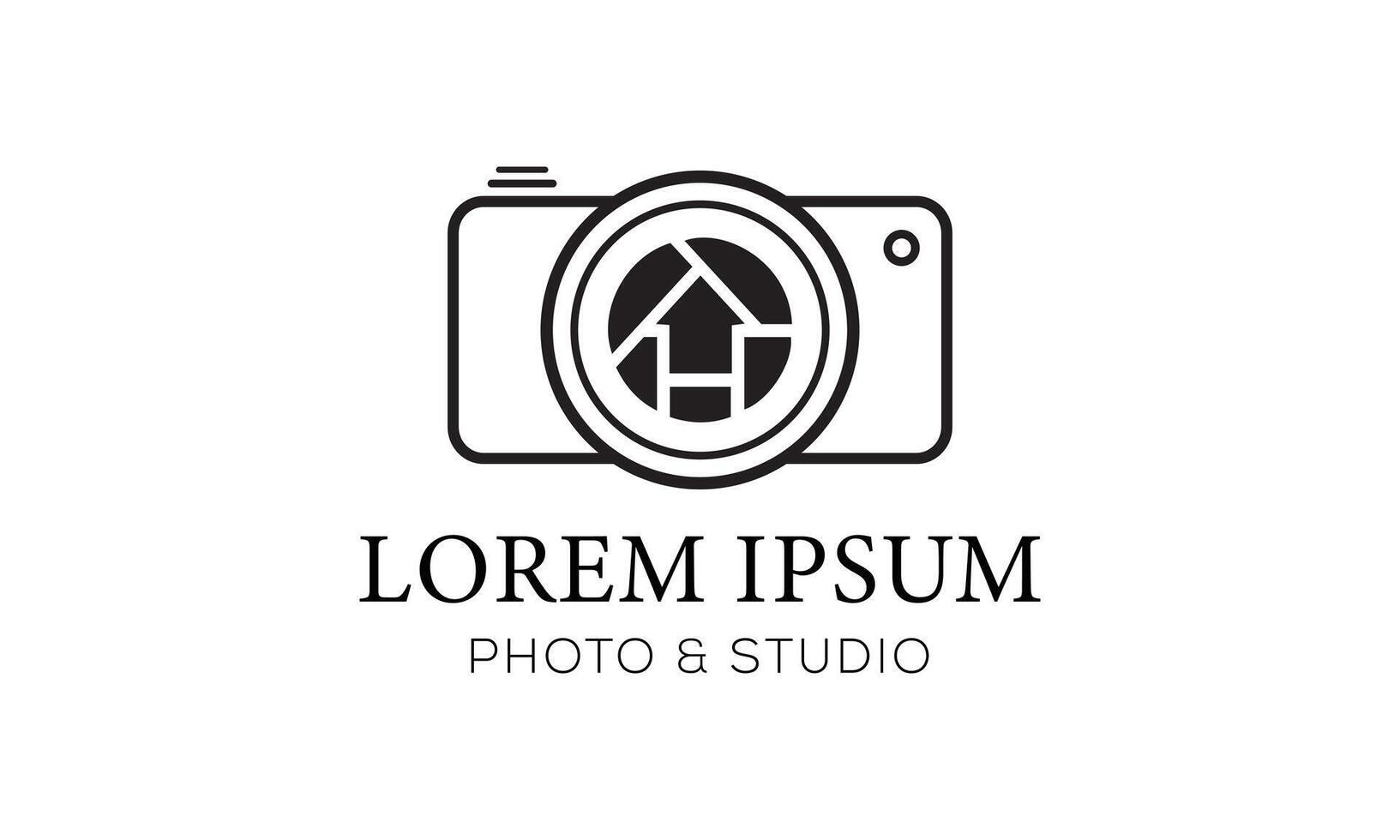 kamera logotyp, modern fotografi signatur logotyp ikon vektor