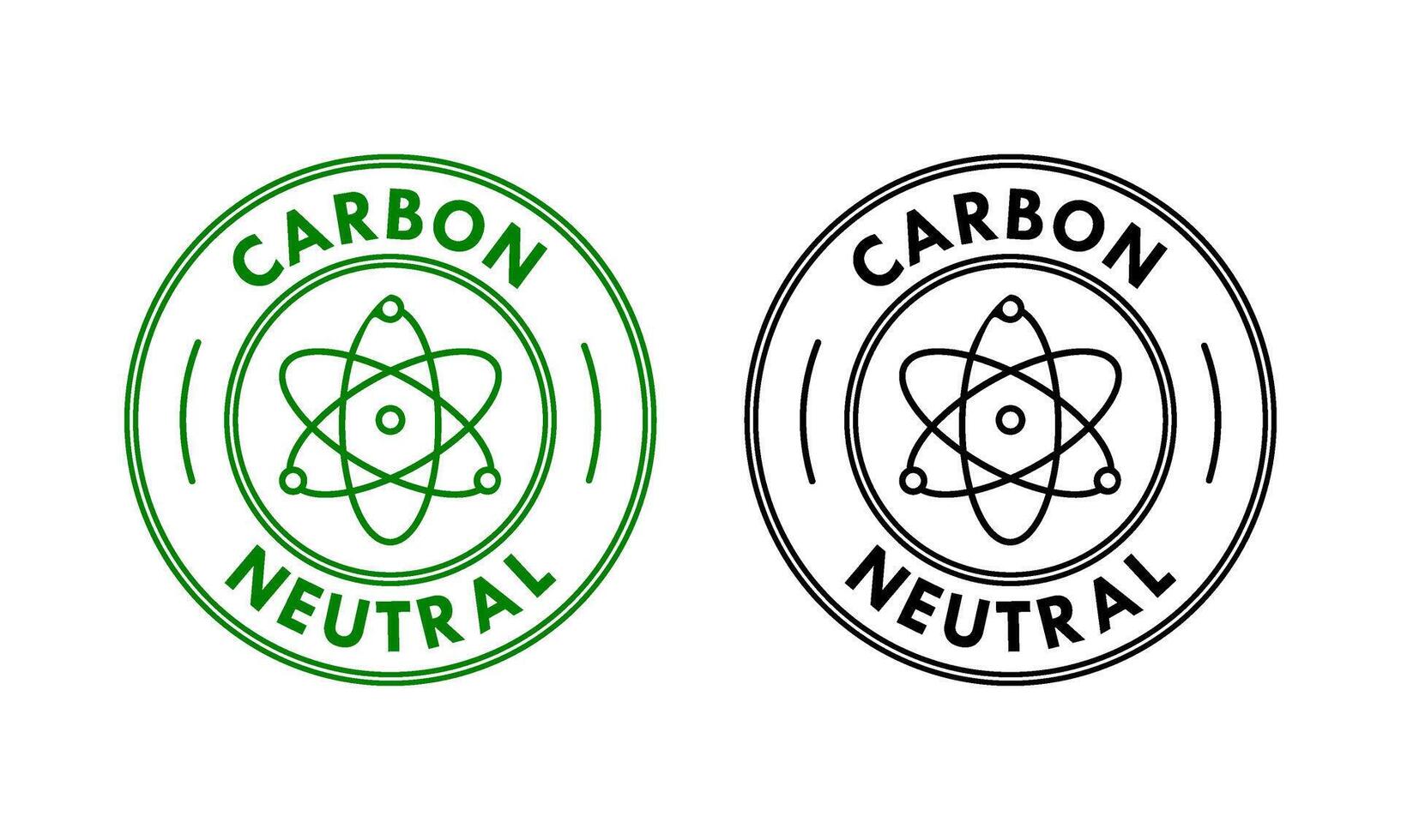 Kohlenstoff neutral Design Logo Vorlage illustartion vektor