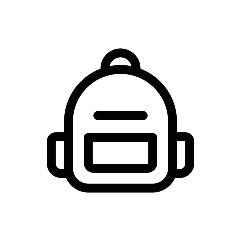enkel ryggsäck ikon. de ikon kan vara Begagnade för webbplatser, skriva ut mallar, presentation mallar, illustrationer, etc vektor