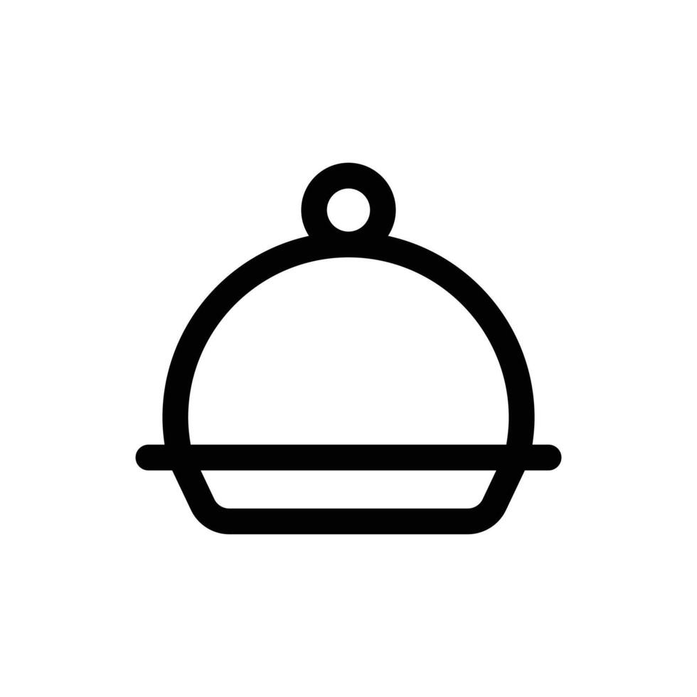 enkel mat bricka ikon. de ikon kan vara Begagnade för webbplatser, skriva ut mallar, presentation mallar, illustrationer, etc vektor