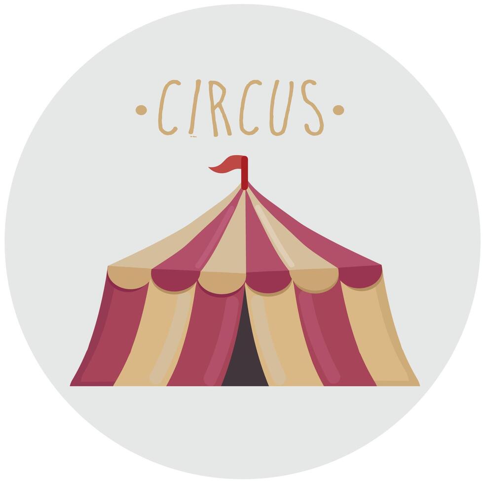 cirkus tält ikon ClipArt isolerat illustration vektor