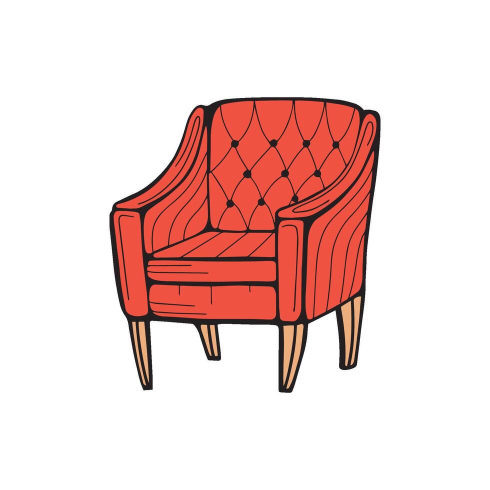 Sessel im retro Stil Illustration vektor