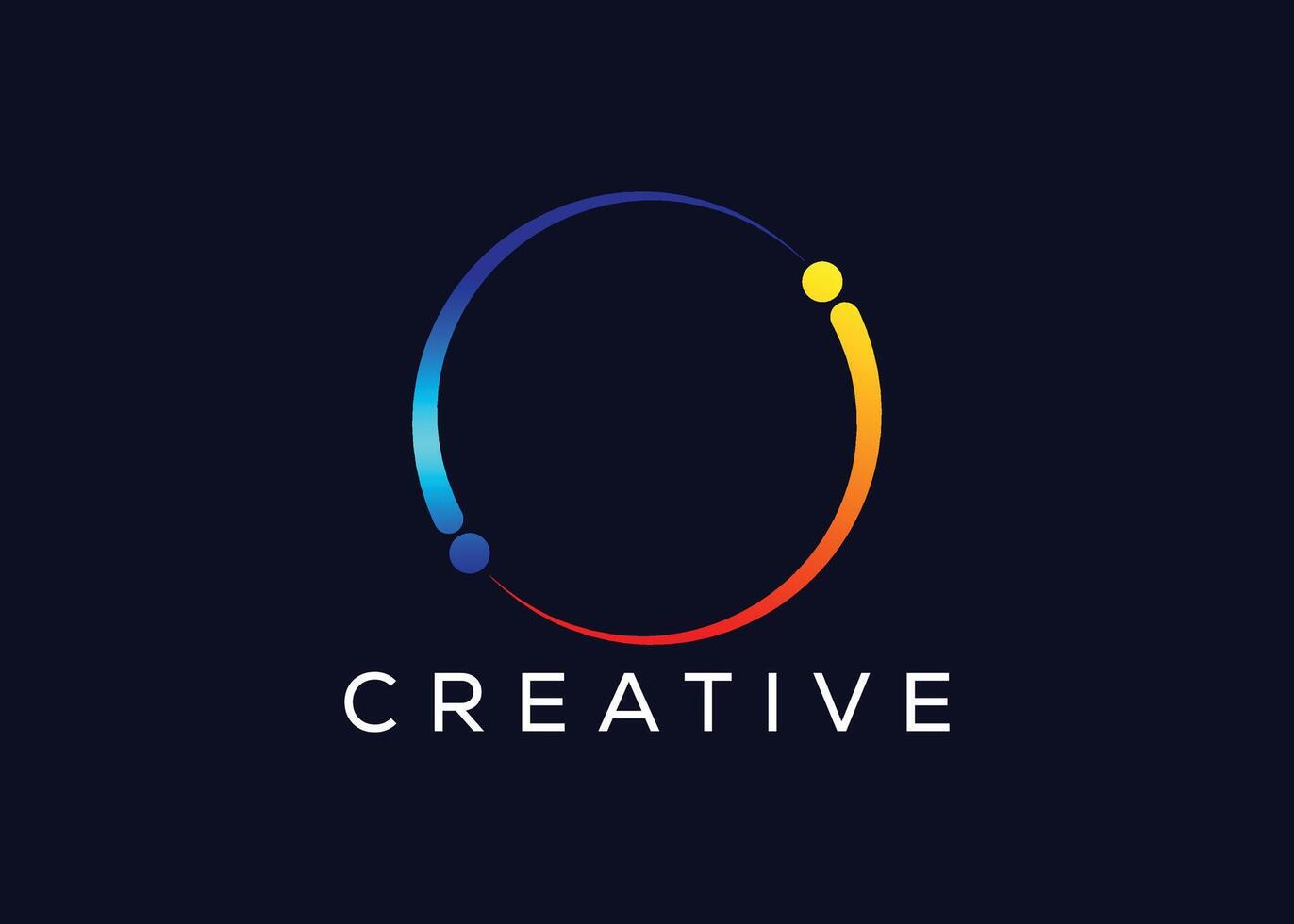 kreativ und minimal abstrakt Kreis Technologie Logo Vorlage. modern Kreis Technologie Logo vektor