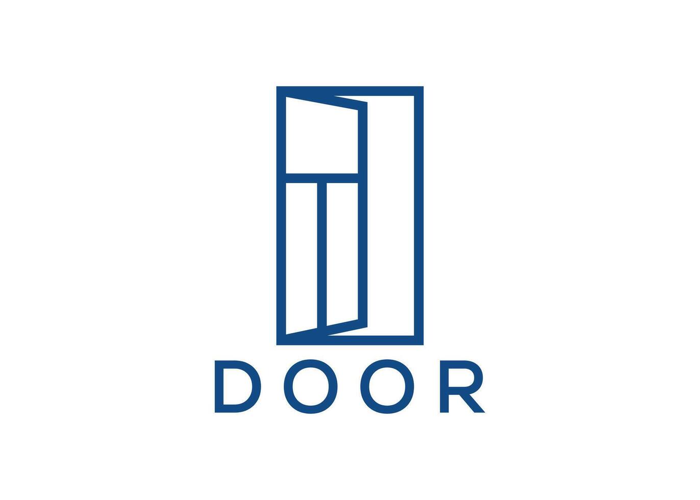 kreativ und minimal Tür Logo Vorlage vektor