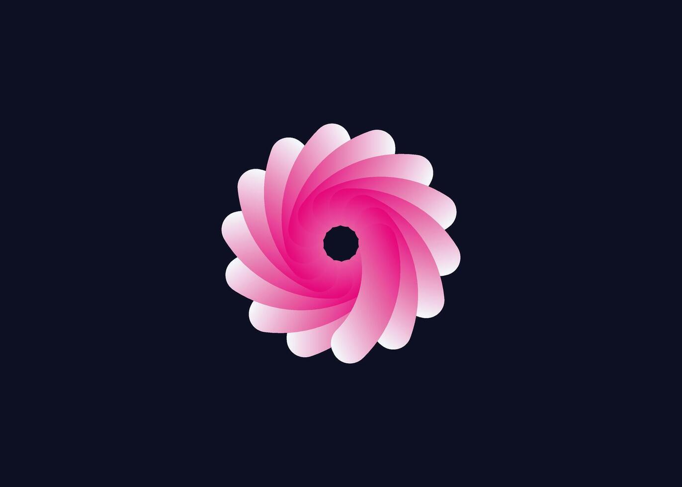 kreativ och minimal abstrakt cirkel färgrik blomma logotyp mall. modern färgrik blomma vektor