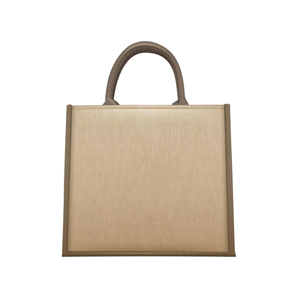 Papier Tasche Modelle von Einkaufen Geschenke und Essen Pakete realistisch Design Weiß braun und schwarz vektor