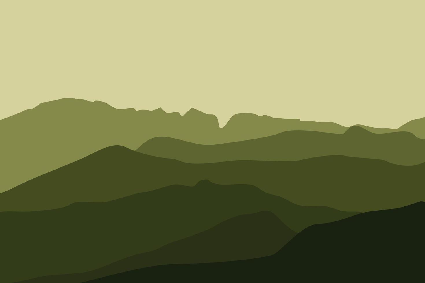 bergen panorama landskap. illustration i platt stil. vektor