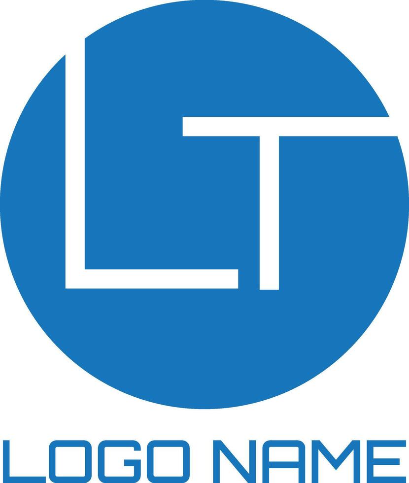 lt Initiale Brief Logo mit Kreis vektor