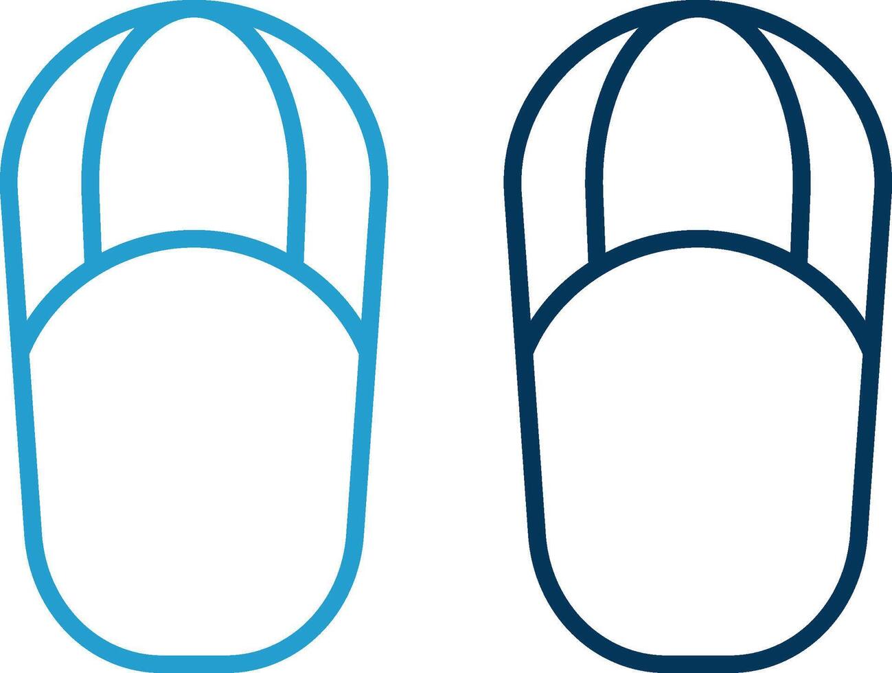 sandaler linje blå två Färg ikon vektor