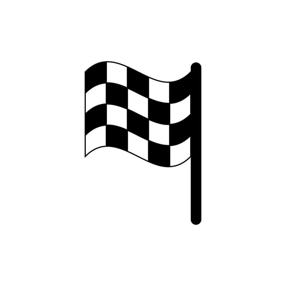 Rennen Flagge Symbol. Rennen Illustration unterzeichnen. Fertig Symbol oder Logo. vektor